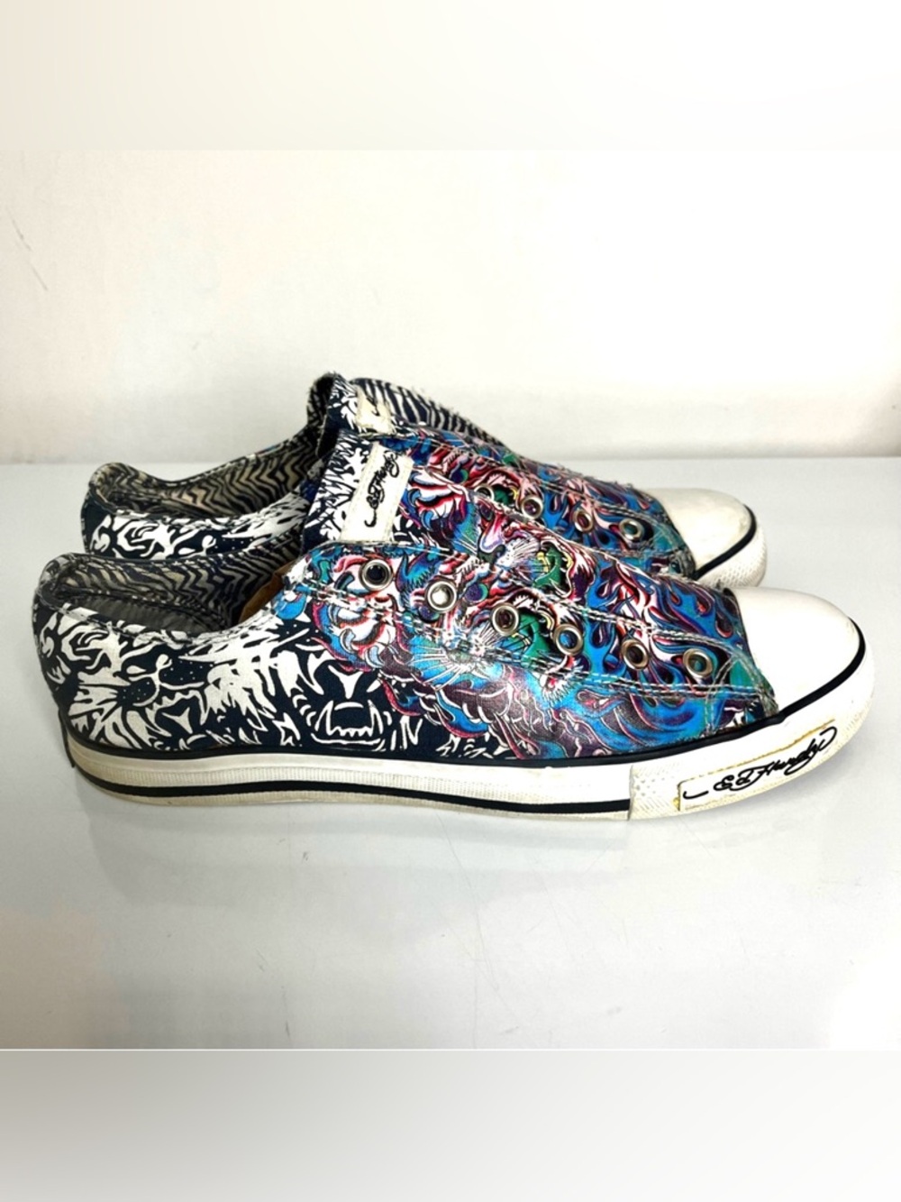 Ed Hardy Tiger Graphic Sneakers | Y2K Tattoo Style | Women’s 8.5 - Picture 6 of 8